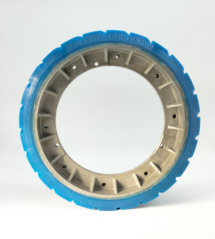 RUOTA TRAZIONE POLIURETANO ALTOGRIP BLU SCOLPITO 78 Shore